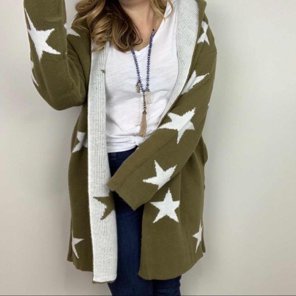 Star Crossed Hooded Cardigan Sweater - Picture 6 of 8